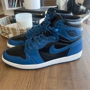 Jordan 1 Retro High OG Dark Marina Blue 555088-404 Size 10.5